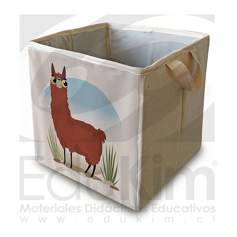 Caja plegable diseño llama 30 cm