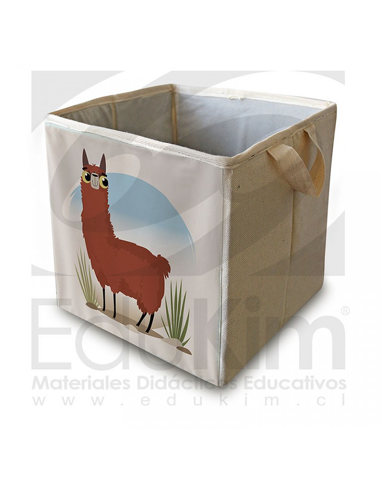 Caja plegable diseño llama 30 cm