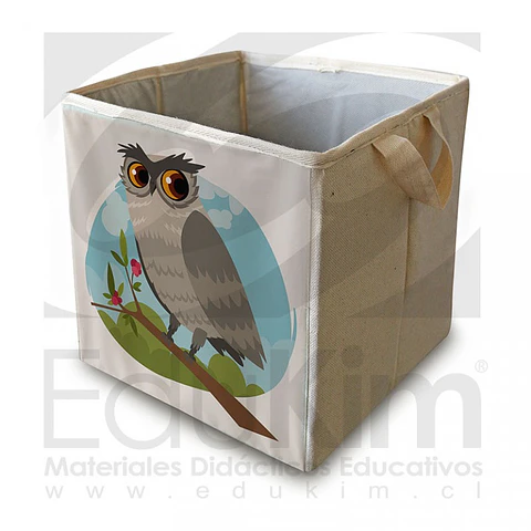 Caja plegable diseño buho 30 cm