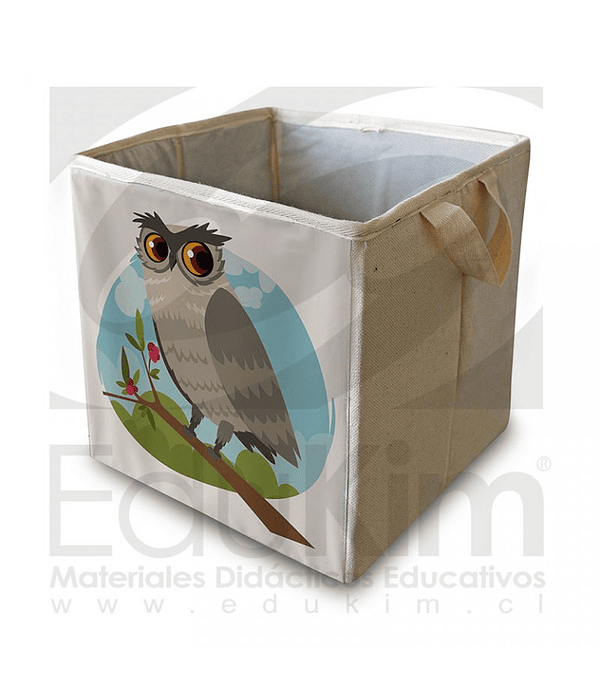 Caja plegable diseño buho 30 cm