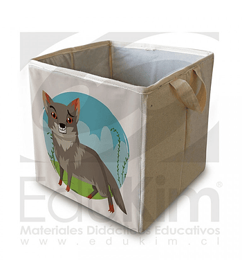 Caja plegable diseño Zorro Chilote 30 cm
