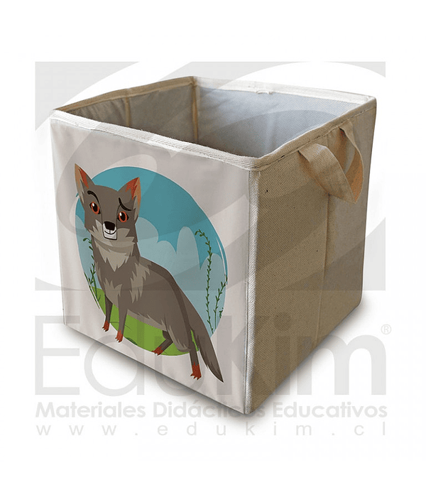 Caja plegable diseño Zorro Chilote 30 cm