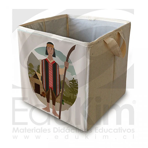 Caja plegable diseño Mapuche Hombre 30 cm