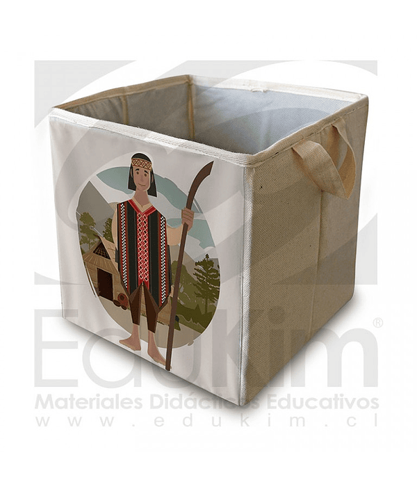 Caja plegable diseño Mapuche Hombre 30 cm
