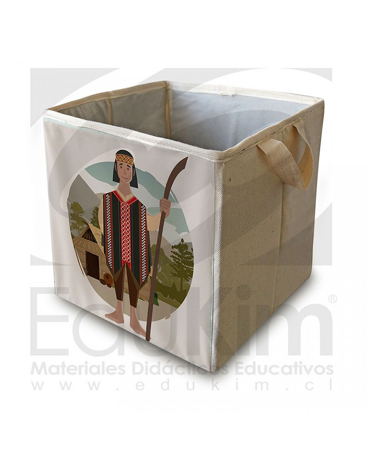 Caja plegable diseño Mapuche Hombre 30 cm