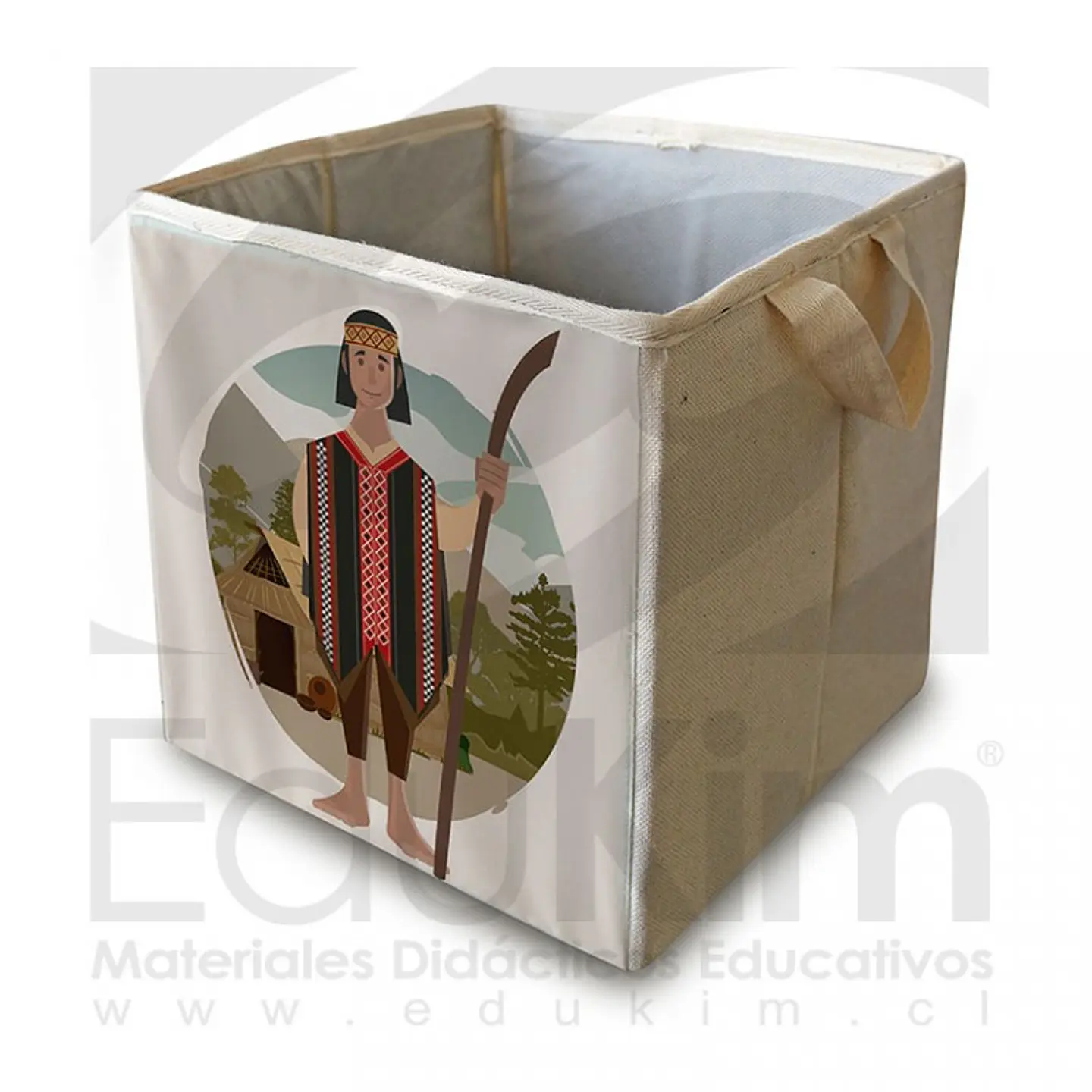 Caja plegable diseño Mapuche Hombre 30 cm 1