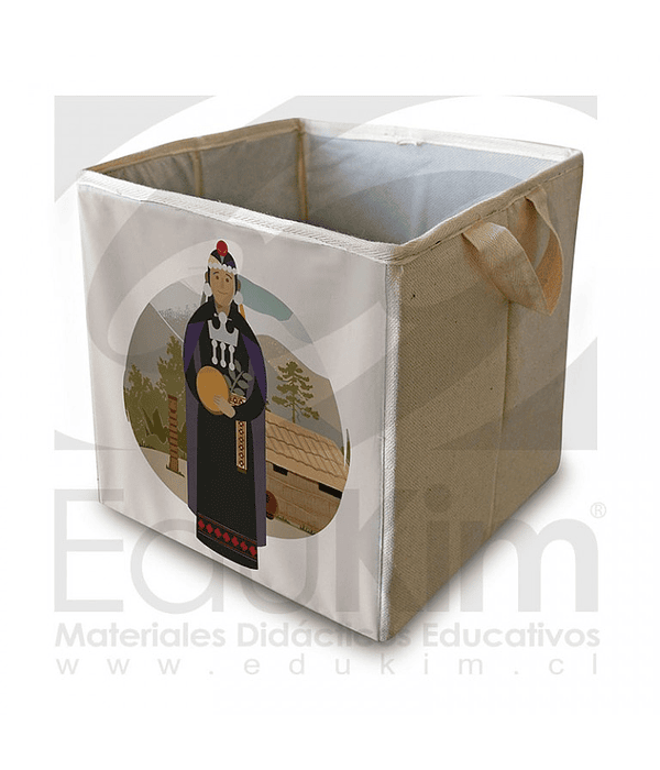 Caja plegable diseño Mapuche Mujer 30 cm