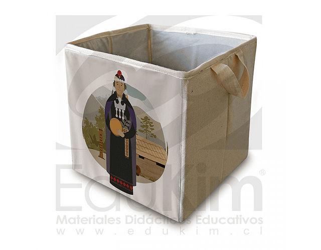 Caja plegable diseño Mapuche Mujer 30 cm