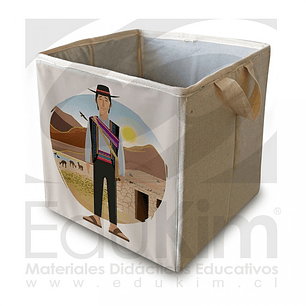 Caja plegable diseño Atacameño Hombre 30 cm