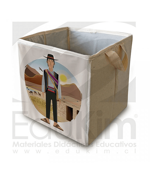 Caja plegable diseño Atacameño Hombre 30 cm