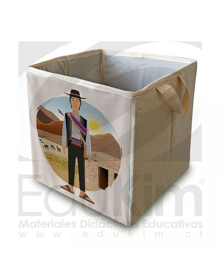 Caja plegable diseño Atacameño Hombre 30 cm