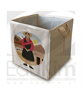 Caja plegable diseño Atacameño Mujer 30 cm