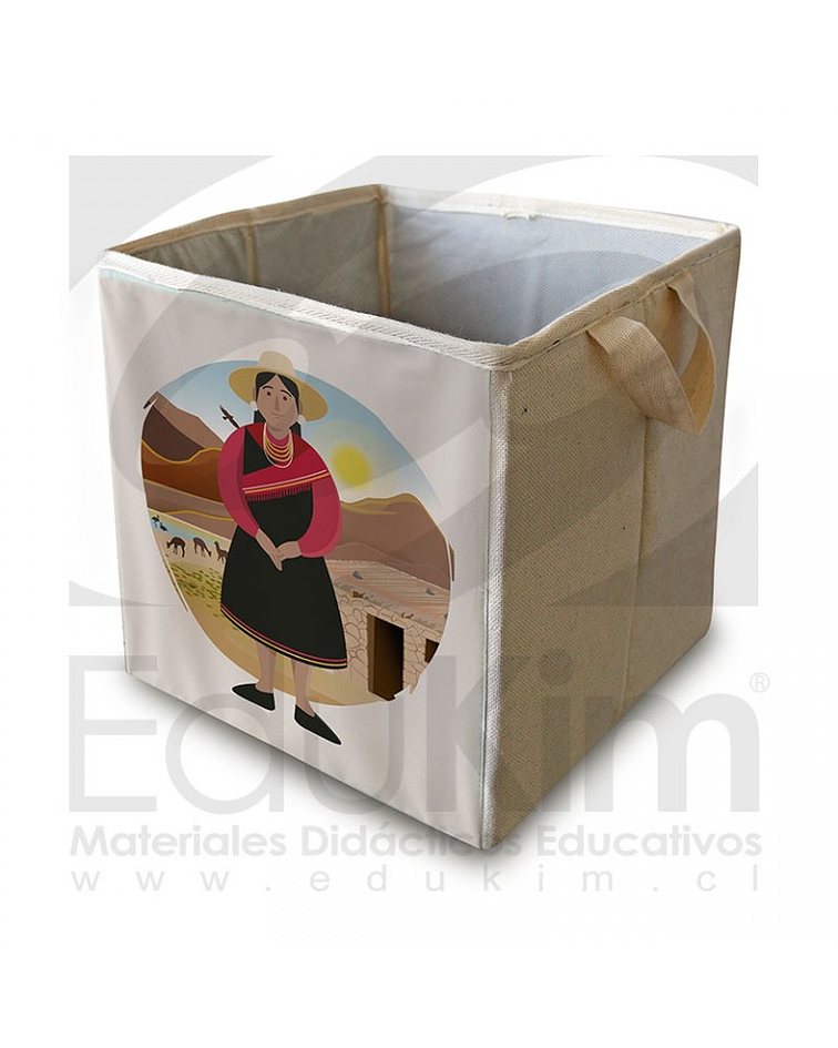 Caja plegable diseño Atacameño Mujer 30 cm