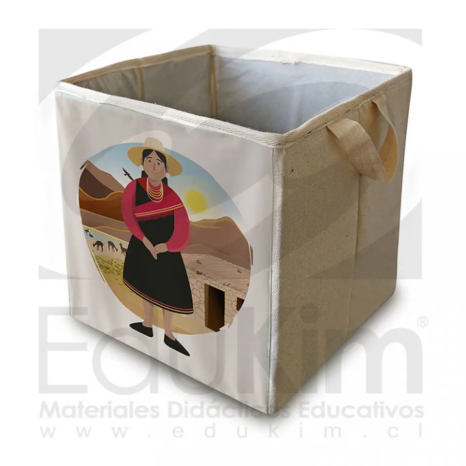 Caja plegable diseño Atacameño Mujer 30 cm 1