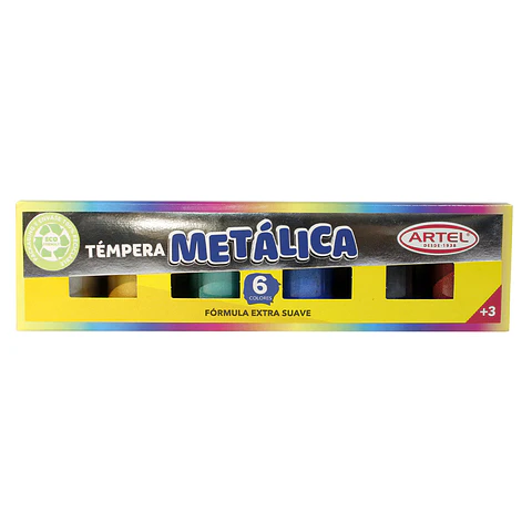 ESTUCHE TEMPERAS METALICAS ARTEL 6 COL 15 ML