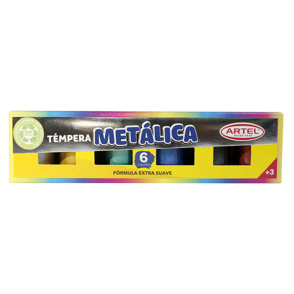 ESTUCHE TEMPERAS METALICAS ARTEL 6 COL 15 ML 1