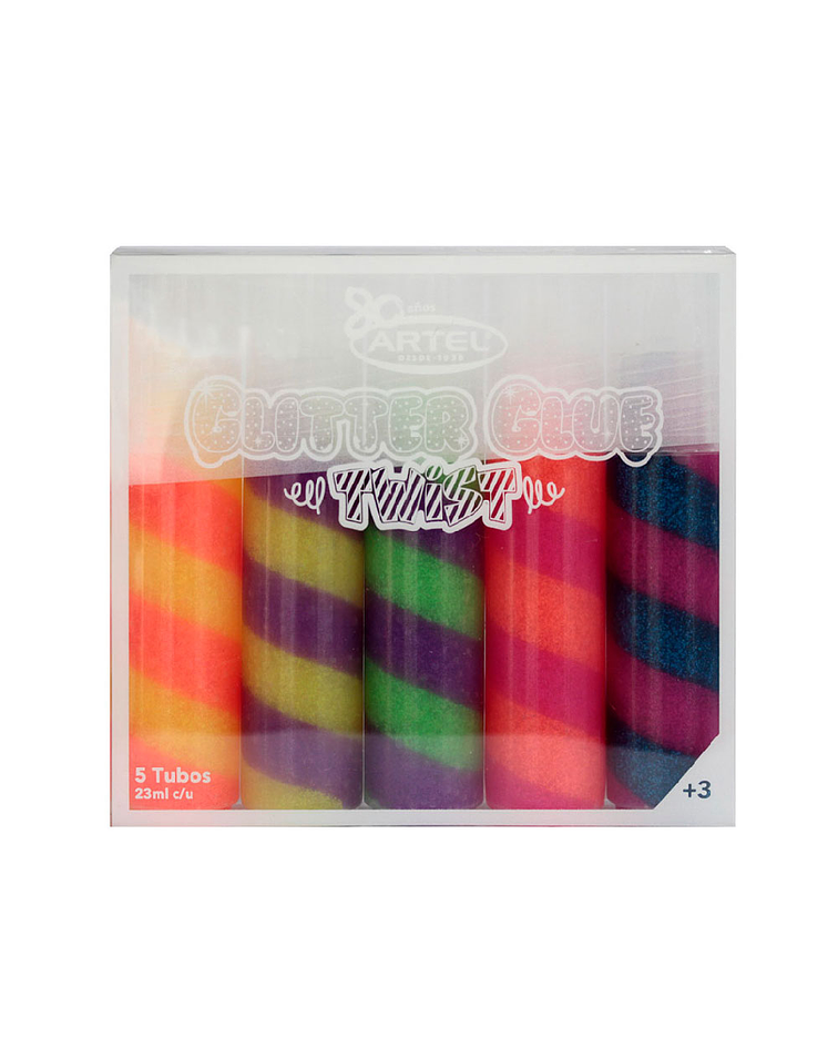 Glitter Glue Doble Color 5 Colores 23G
