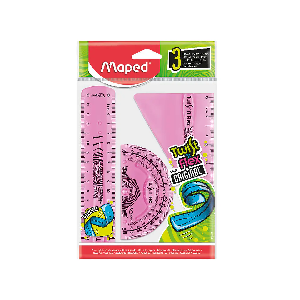 Set Geometría 3 Piezas Twist´N Flex 15Cm 1
