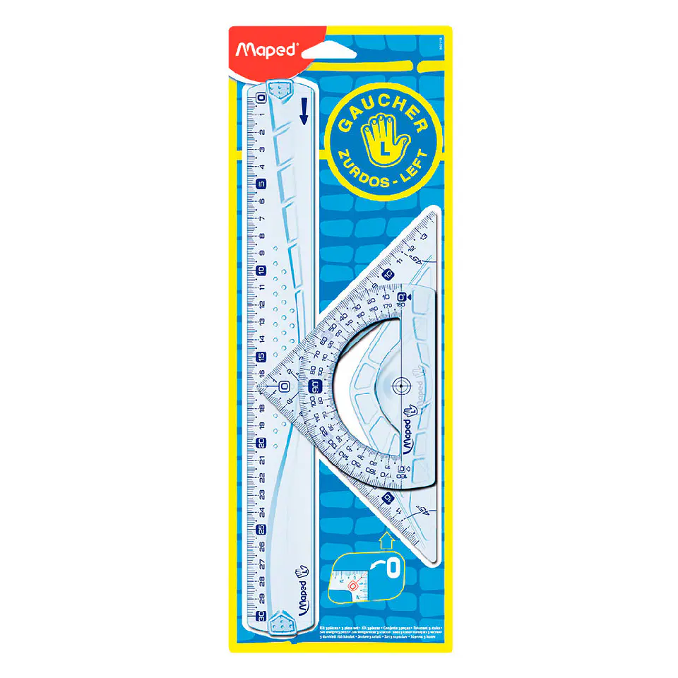 Set Geometría Maped Para Zurdos 3 Piezas 30Cm 1