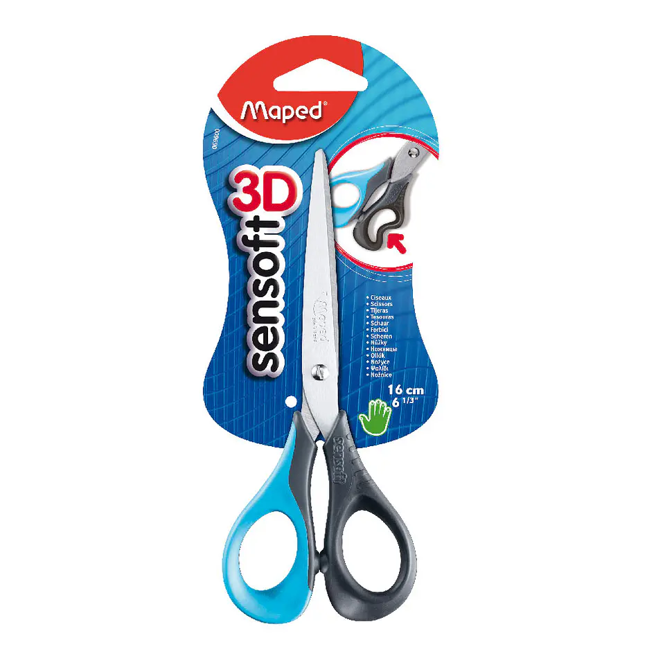 Blister Tijera Sensoft 3D 16 Cm Maped 1