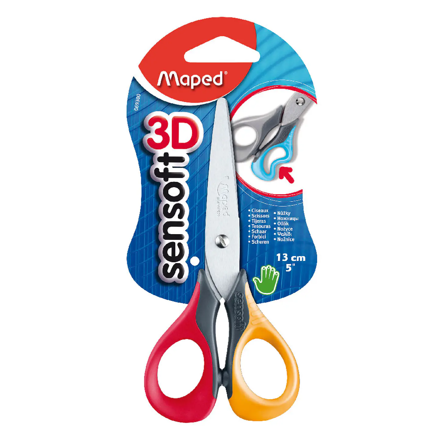 Blister Tijera Sensoft 3D 13Cm Maped 1