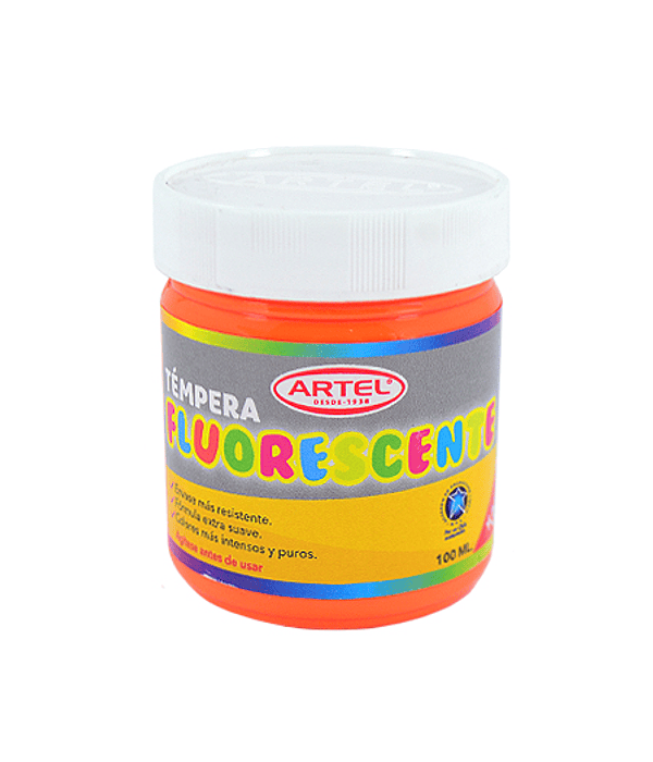 Témpera Fluorescente Naranja 100 Ml