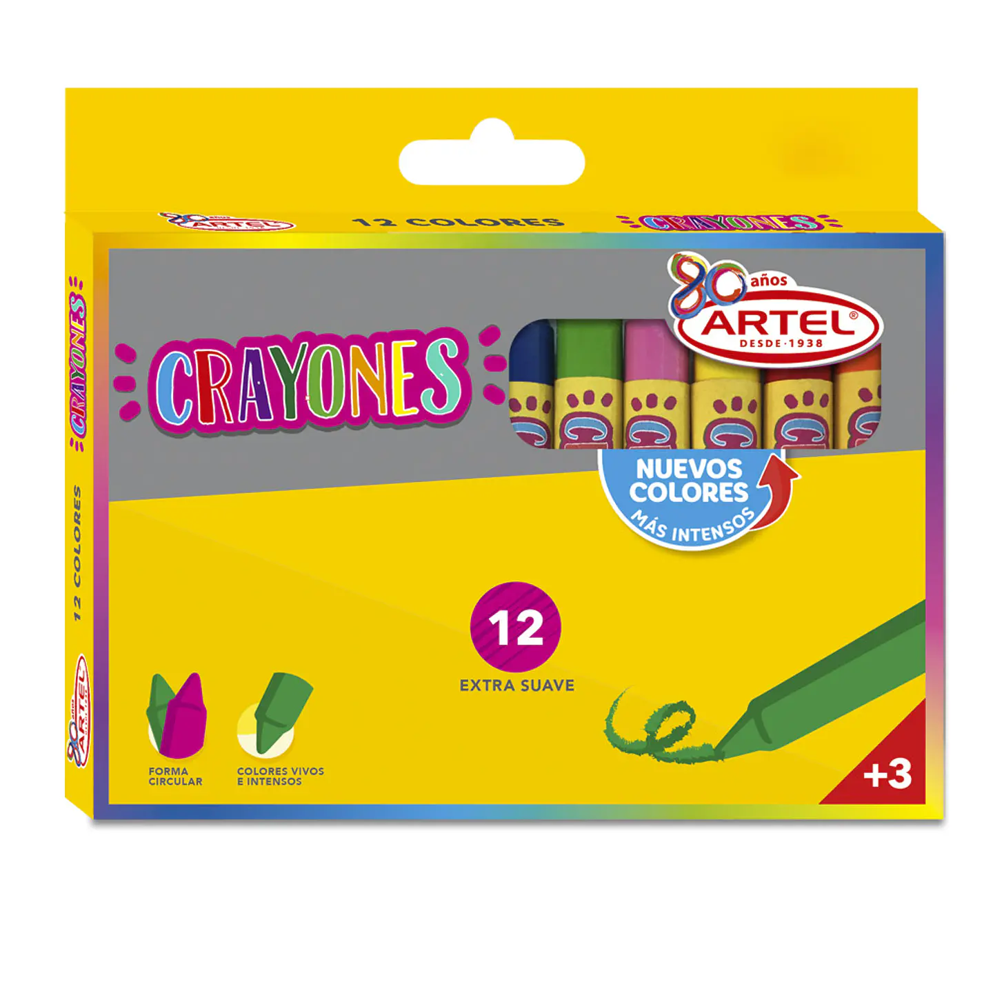 Crayón 12 Colores Artel 1