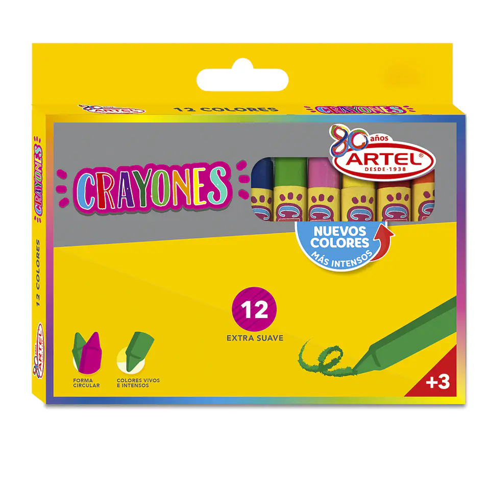 Crayón 12 Colores Artel 1