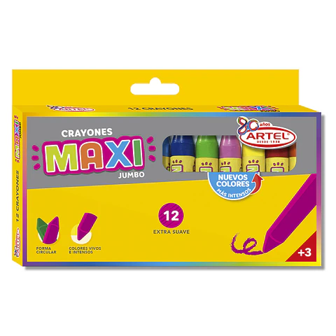 Crayón Maxi 12 Colores Artel