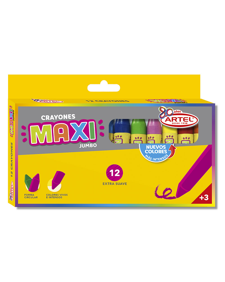Crayón Maxi 12 Colores Artel