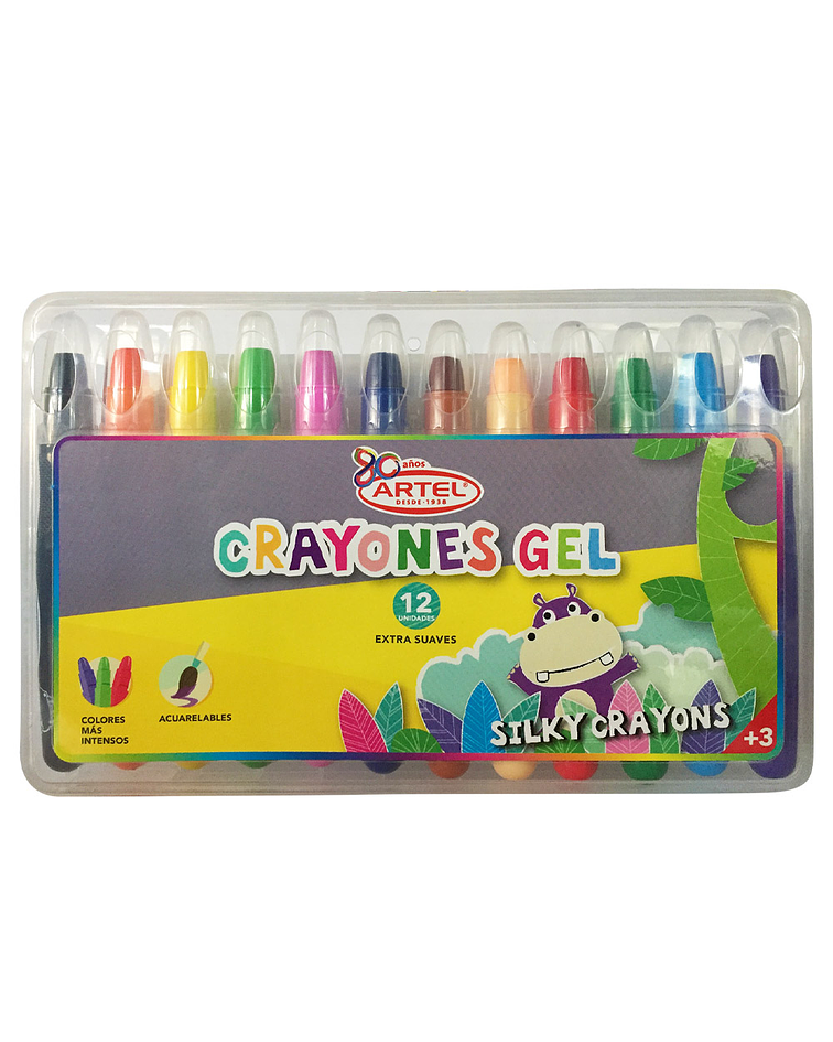 Estuche 12 Crayones Gel Artel