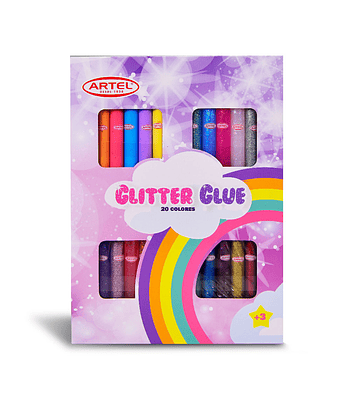 Set Glitter Glue Colores Artel