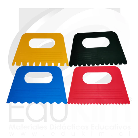 Set de espátulas plásticas texturas 4 piezas