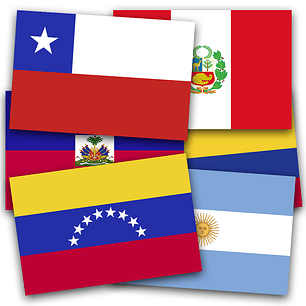 Set de 8 Banderas Latinoamericanas 90x60