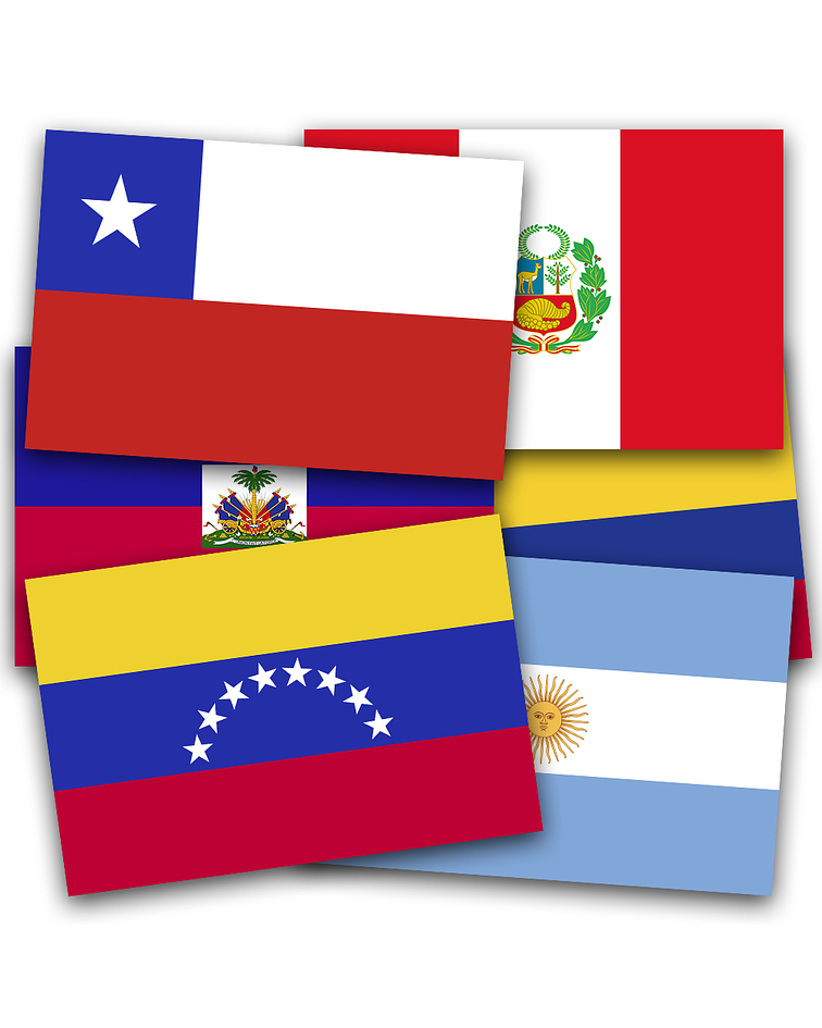 Set de 8 Banderas Latinoamericanas 90x60