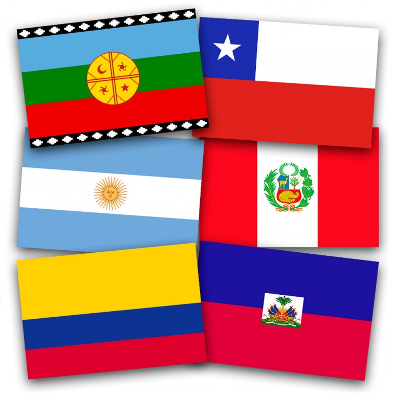 Set de 8 Banderas Latinoamericanas 60x40