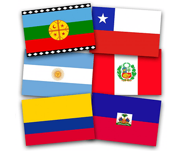 Set de 8 Banderas Latinoamericanas 60x40