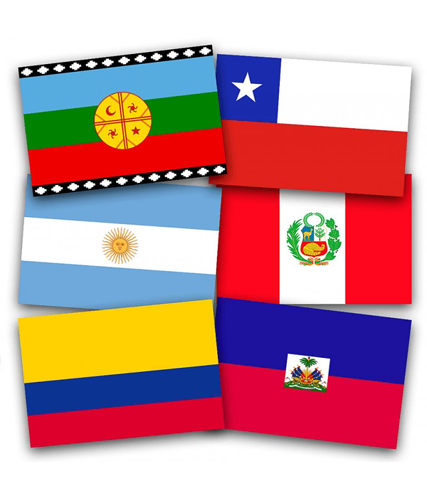 Set de 8 Banderas Latinoamericanas 60x40