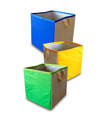 Set de 3 cajas plegables colores
