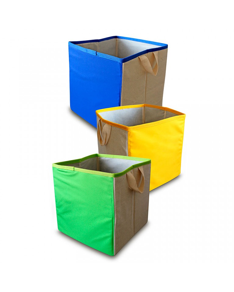 Set de 3 cajas plegables colores