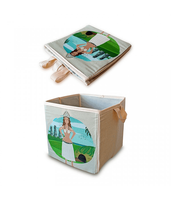 Caja plegable diseño Rapa Nui Mujer 26 cm