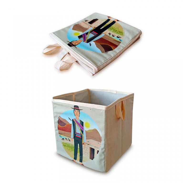 Caja plegable diseño Atacameño Hombre 26 cm