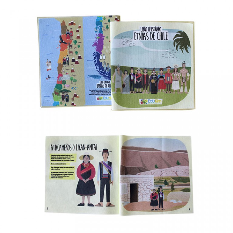 Libro de tela Etnias de Chile