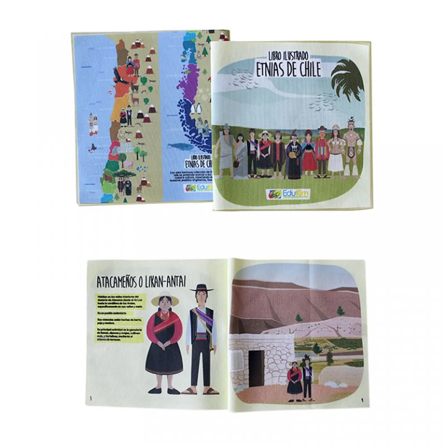 Libro de tela Etnias de Chile 1