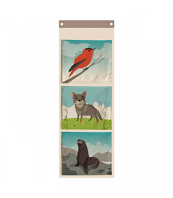 Librero de tela Fauna de Chile 