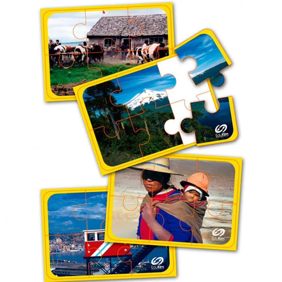Set 4 puzles paisajes de Chile 1