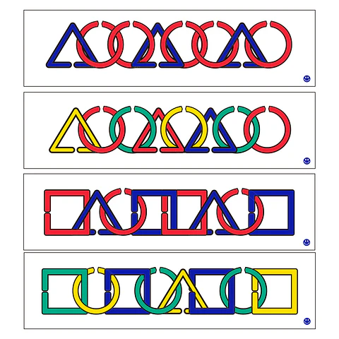 Tarjetas Patrones Cadenas Geométricas