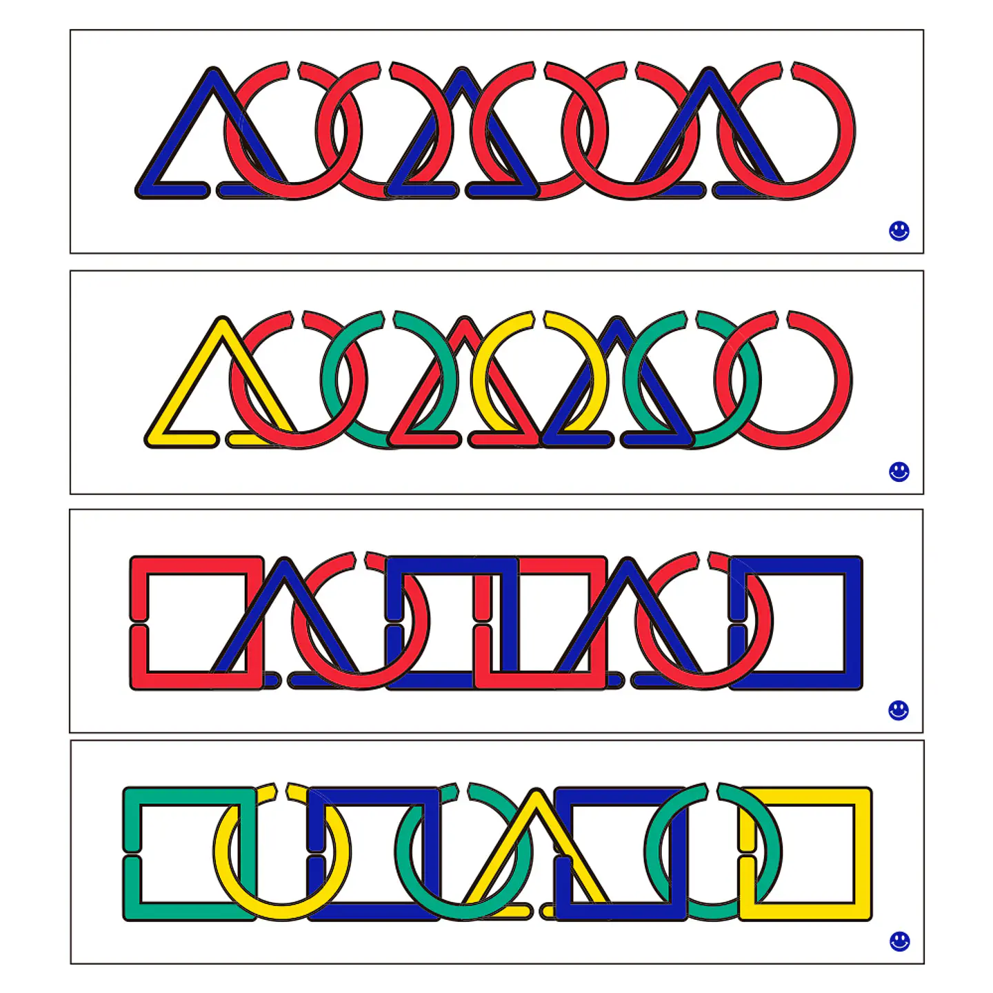Tarjetas Patrones Cadenas Geométricas 1