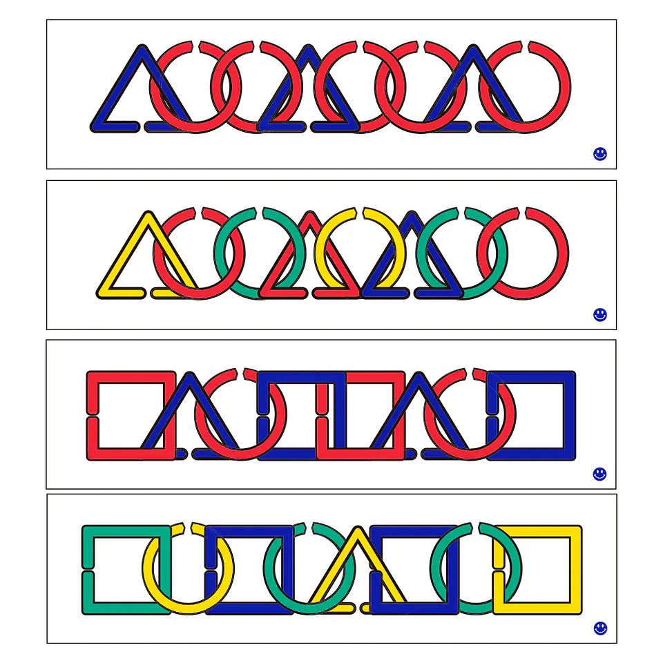 Tarjetas Patrones Cadenas Geométricas 1