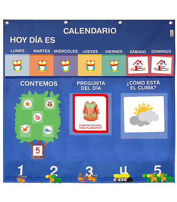 Panel de aprendizaje Calendario Matemático nivel medio menor